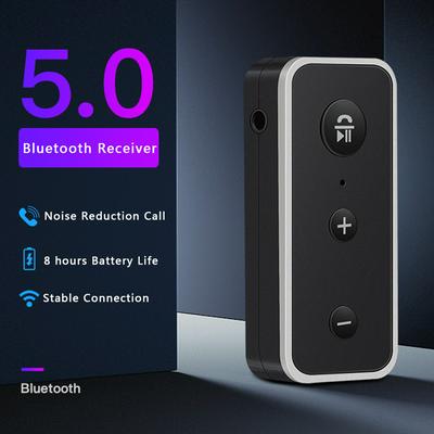 Bluetooth Receiver for Car, Portable Wireless Audio Adapter 3.5mm Aux Stereo Output 5.0 EDR Bluetooth