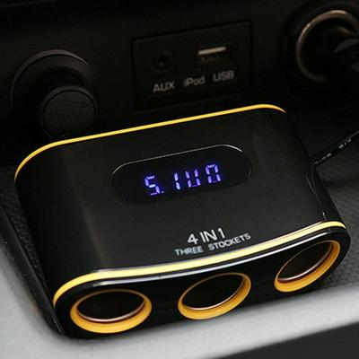 EC6 120 w Universele Dual USB Smart LED Voltage Display Quick Lading Auto-oplader Sigarettenaansteker Auto Interieur Deel Accessoires