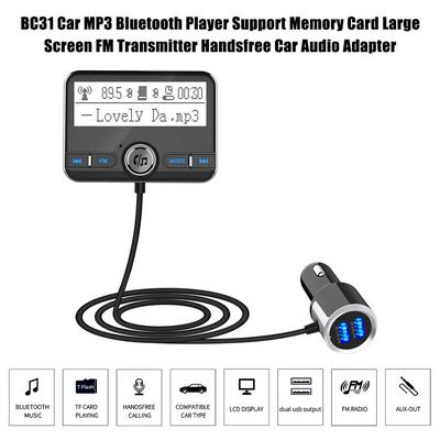 Bluetooth FM Transmitter Double USB Ports Car Charger Car Vent Mount Music Player