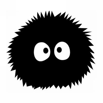 15.2×13.6cm Vinyl Safety PET Reflective Auto Car Stickers Spirited Away Dust Bunnies Auto Styling Decal 