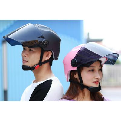 Four Seasons Universal Unisex Breathable Dual Lens Safety Hat Summer Sun UV Protection Electric Motorcycle Helmet 
