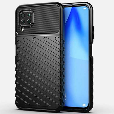 Thunder Frosted Solid Color Shockproof Anti-Fingerprint Non-Slip Hard PC + Soft TPU Support Wireless Charging Back Cover Case for Huawei P40 Lite