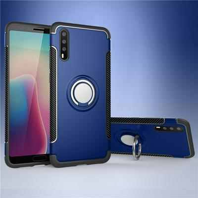 Invisible Ring Bracket Armor Drop-proof Shockproof Car Magnetic Suction Hard PC Back Cover Phone Case for HUAWEI P20