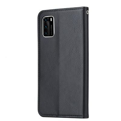 For Huawei P40 Classic Knead Skin Pattern Magnetic Closure Anti-drop Flip Leather Case with Card Slot