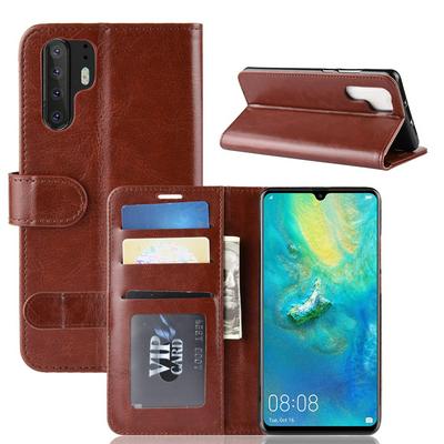 R64 Pattern Single Fold Edge Side Flip Shockproof PU Leather + Soft TPU Card Slots with Picture Frame and Stand Wallet Protective Case for Huawei P30 Pro 