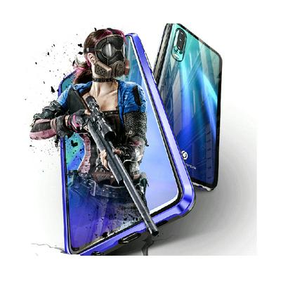 HD Transparent Tempered Glass Magnetic Adsorption Back Cover Case for Samsung Galaxy S10 