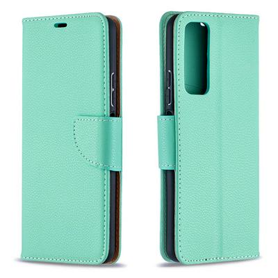 Solid Color Lychee Pattern Scratch Resistant PU Leather Wallet Phone Case with Wrist Strap&Stand for HUAWEI P smart 2021
