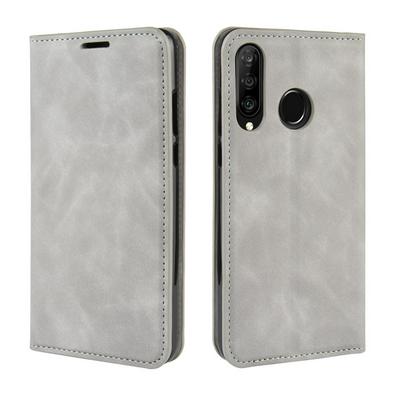 Retro Pattern PU Leather + Soft TPU Card Slots with Stand Support and Wallet Magnetic Absorb Protective Case for Huawei P30 Lite 