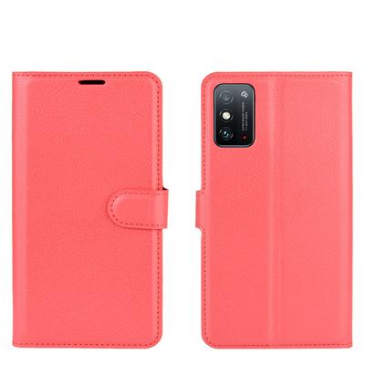 Solid Color Pattern Left and Right Open Scratch Resistant PU Leather Phone Cover with Stand and Card Slots for HUAWEI Honor X10 Max 5G
