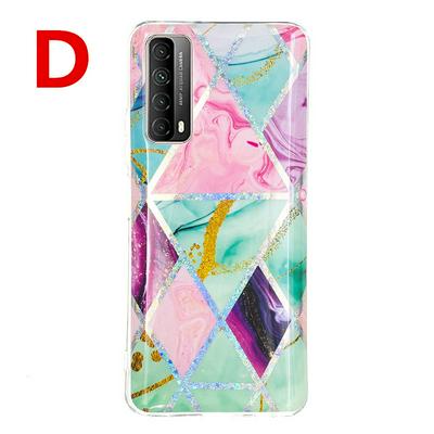 Electroplating Soft TPU Colorful Pattern Anti-fall Shockproof Back Cover Phone Case for HUAWEI P Smart 2021
