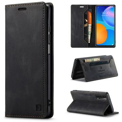 For Huawei P smart 2021 Retro Frosted Soft Leather + TPU Bottom Shell Flip Wallet Case with Card Slot & Stand Function
