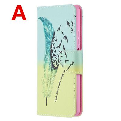 Explosive Style Color Painted Side Flip Scratch Resistant PU Leather Wallet Phone Case with Stand for HUAWEI P smart 2021