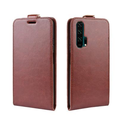 R64 Pattern Single Fold Edge Up and Down Vertical Flip PU Leather + Soft TPU with Card Slot and Magnetic Buckle Protective Case for Huawei Honor 20 Pro