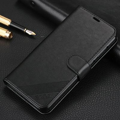 Business Solid Color PU Leather + Soft TPU with Card Slots and Stand Wallet Protective Cover Case for Huawei Enjoy 9 