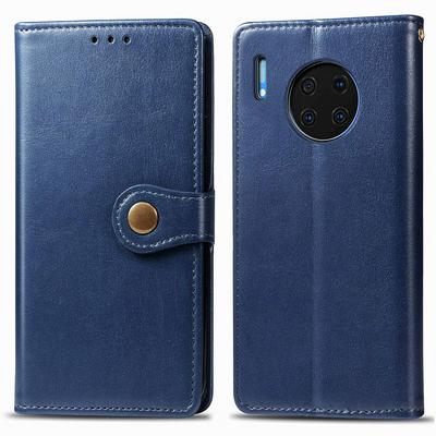 Solid Color PU Leather + Soft TPU Card Slots with Stand Support and Picture Frame Protective Case for Huawei Mate 30 Pro 