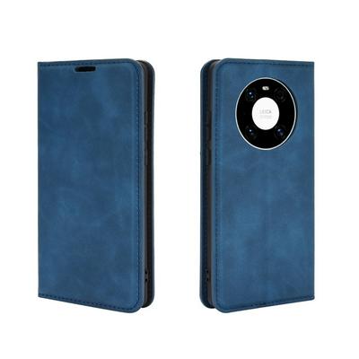 Solid Color Skin Feeling Magnetic Attraction Shockproof PU Leather + Soft TPU Wallet Case with Card Slot and Stand for HUAWEI Mate 40