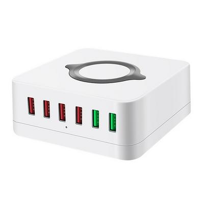 72W Usb Charger 10W Wireless Charger Quick Charge 3.0 6 Portal Fast Mobile Phone Charger For Iphone 11 11Pro Samsung S20 S10 Huawei P30