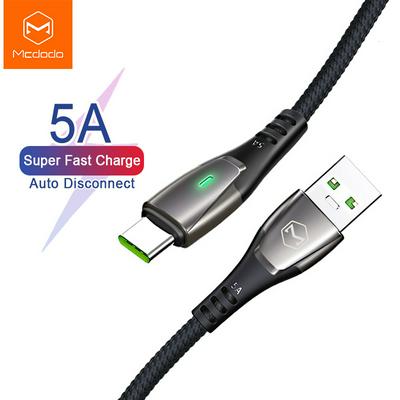 Mcdodo CA-679 USB Type C Auto Disconnect 5A Super Fast Charging 40W Data Cable for Huawei VOOC OPPO R17 VIVO 
