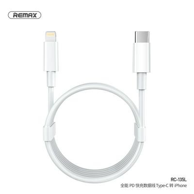 REMAX RC-135L 18W 1m Type-C to 8 Pin PD Fast Charging Data Cable for iPhone