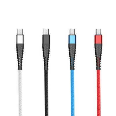 FT-UCA106 Embossing 1000m 3A Micro USB Fish Bone Durable Data Sync & Fast Charging USB Cable for Devices with Micro USB Interfaces 