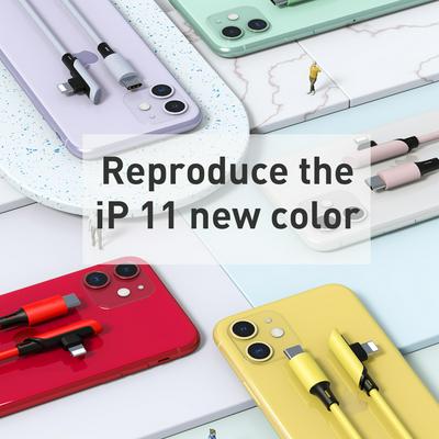 Baseus Colorful Elbow 18W 1A Mobile Games Flash Charge Data Cable Type-C to iP Apple 8 Pin PD Fast Charge Cable 