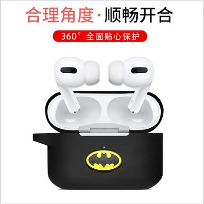 Batman Liquid Silicone Airpods Pro 3 Case Keychain AirPod Earbud Charging Bluetooth Earphone Protective Hard Cover Case 