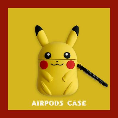 Bikachu Airpods Case Keychain AirPod Earbud Charging Bluetooth Earphone Protective Hard Cover Case   