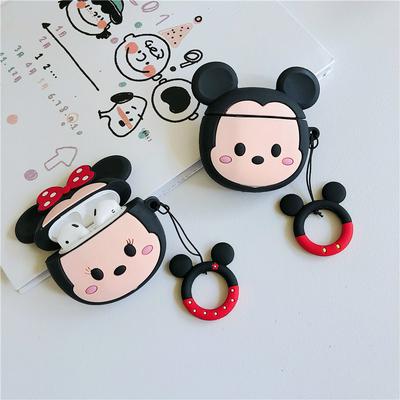 Mickey Mouse Airpods Case Keychain AirPod Earbud Charging Bluetooth Earphone Protective Hard Cover Case 