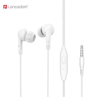 Lanston MJ62 Sports Stereo Headset Wire Control with Microphones Oblique In-ear Universal Wired Earphone for iPhone all Mobile /PC