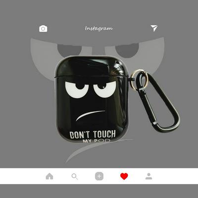 Angry Eyes Airpods Case Keychain AirPod Earbud Charging Bluetooth Earphone Protective Hard Cover Case 