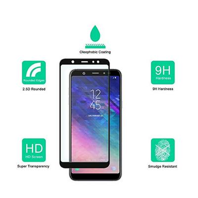 Tempered Glass Screen Protector for Samsung Galaxy A6 2018, 9H Hardness Responsive Screen Film with Matching Edging