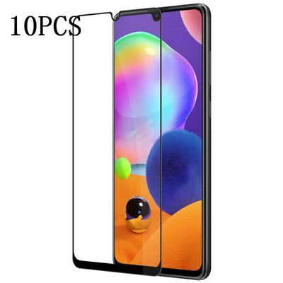 10PCS 0.3mm  9H Hardness HD Anti-Scratch Full Screen (Full Glue) Tempered Glass Screen Protector Film for Samsung Galaxy A31