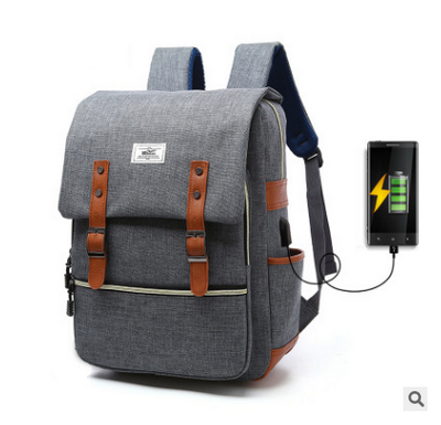 Vintage Laptop Backpack for Women Men School College Backpack with USB Charging Port 15 inch Notebook Storage Bag
