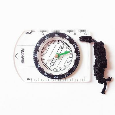 Mini Compass with Map Scale Ruler Multifunctional Equipment Outdoor Hiking Camping Survival