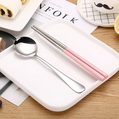 Portable tableware outdoor tableware spoon chopsticks set stainless steel student tableware two-piece