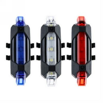 Portable Waterproof Super Bright 4 Modes USB Rechargeable LED Mountain Bike Tail Rear Safety Warning Light  