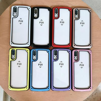 Military Technology Shockproof Durable Anti-drop Transpant PC + TPU Frame Back Cover Case for Huawei P20