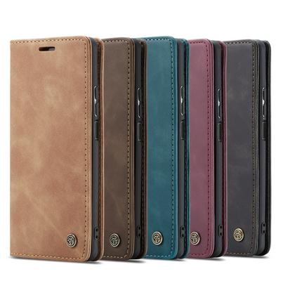 CaseMe 013 Series Side Flip Shockproof Magnetic Closure PU Leather + Soft TPU with Card Slots and Stand Case for Huawei P40 Lite