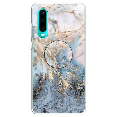 Wallet Phone Case for HUAWEI P30, Marble Pattern Soft TPU Phone Cover