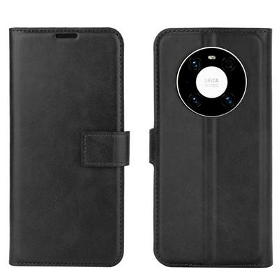 Square Buckle Calf Pattern Side Flip Scratch Resistant PU Leather +TPU Wallet Phone Case with Stand and Card Slots for HUAWEI Mate 40 
