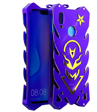 Zimon Vulcan Series Shockproof Aluminum Metal Back Cover Case for Huawei Honor 8C 
