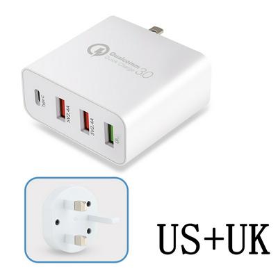 A3T 4 USB Ports 3A Quick Charging Wall Charger QC3.0 with Type-C Charger