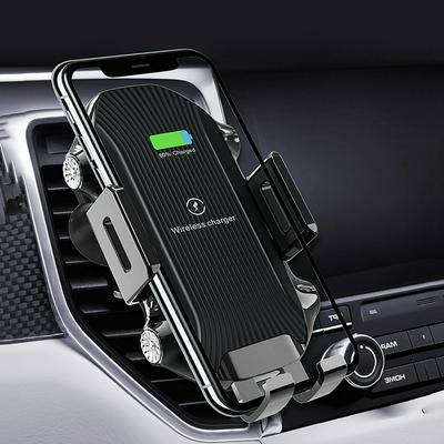 X－343 10W Fast Charging Automatic Tensioning Wireless Phone Holder Car Charger Mount Sensor QI with Sucker