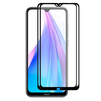 2pcs Straw Hat Prince Full Glue 0.26mm 9H 2.5D Full Screen Tempered Glass Screen Protector for Xiaomi Redmi Note 8