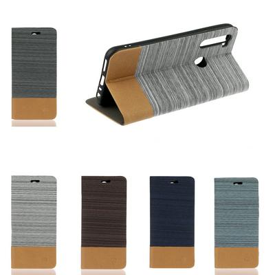 Canvas Texture Shockproof Side Flip PU Leather + Soft TPU with Stand Case for Xiaomi Redmi Note 8 Pro
