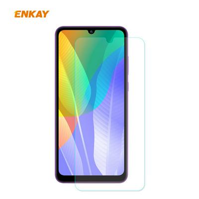 ENKAY Straw Hat Prince 0.26mm 9H Hardness 2.5D Full Screen Cover Arc Edge Toughened Glass Protective Film for HUAWEI Y6p(2020)
