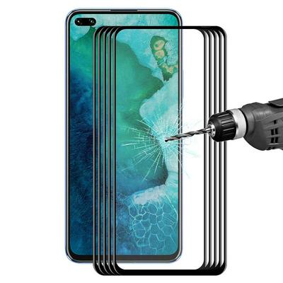 5pcs Straw Hat Prince 0.2mm 9H 3D Curved Carbon Fiber Full Screen Covered Tempered Glass Protective Film for HUAWEI Nova 6 / Honor V30 / Honor V30 Pro