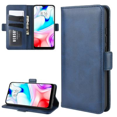 Double Buckle Shockproof PU Leather + Soft TPU Card Slots with Picture Frame and Stand Wallet Protective Case for Xiaomi Redmi 8