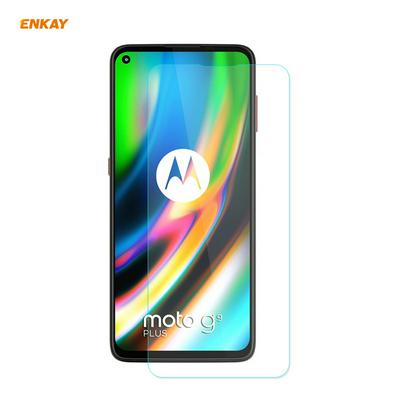 Enkay Hat-Prince 0.26mm 9H Hardness 2.5D Anti-Scratch Anti-Fingerprint Full Coverage Tempered Glass Screen Protector for Motorola Moto G9 Plus