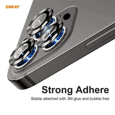 3PCS Full Screen Coverage Rear Camera Aluminum Alloy Tempered Glass Lens Protection Ring for iPhone 12 Pro Max(6.7)